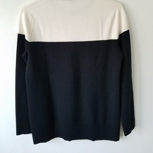VINE 𝅺Wool Blend Color Block Crew-Neck Long Sleeve Pull-over Sweater Size XXS - Picture 8 of 13